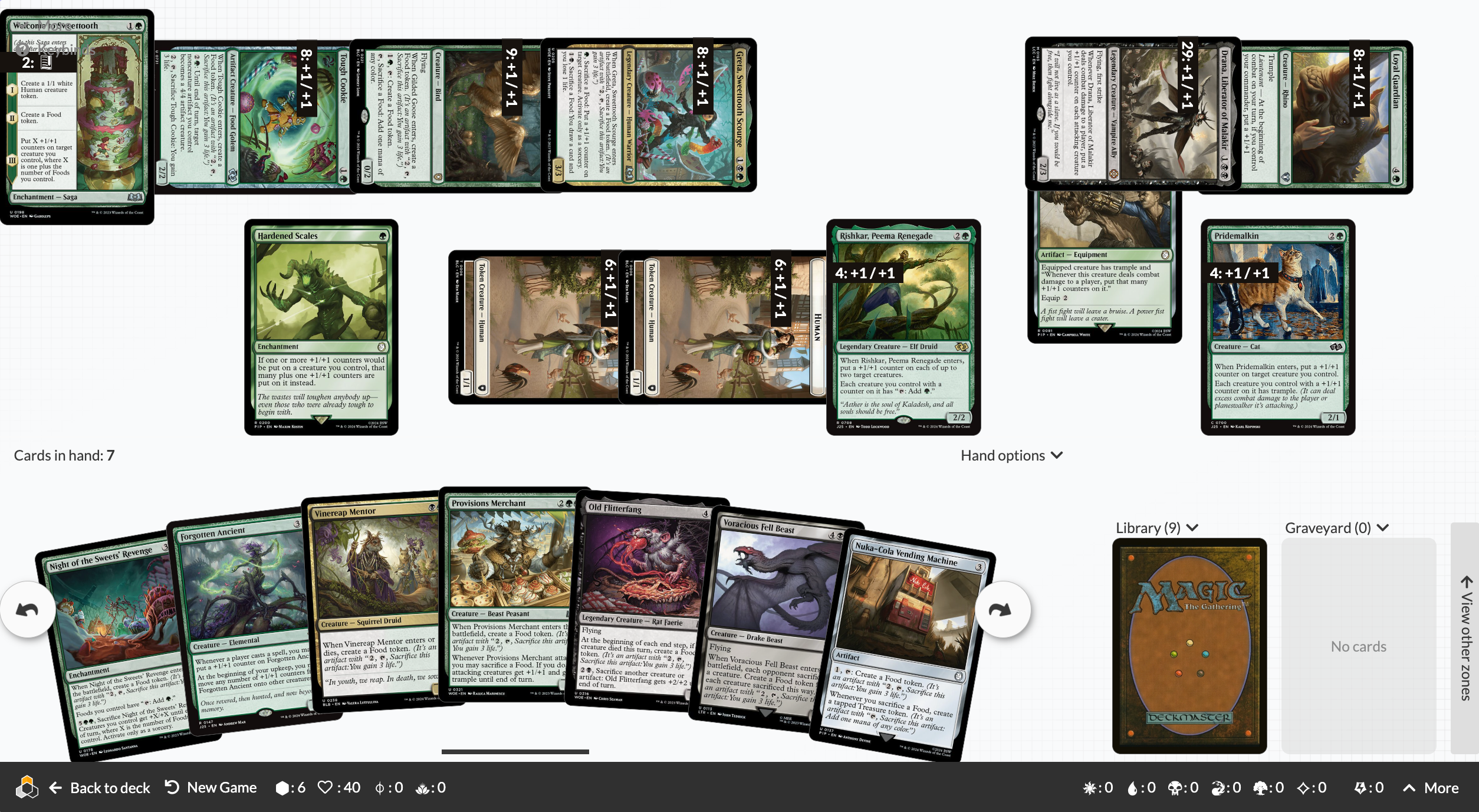 Board state after the end-game